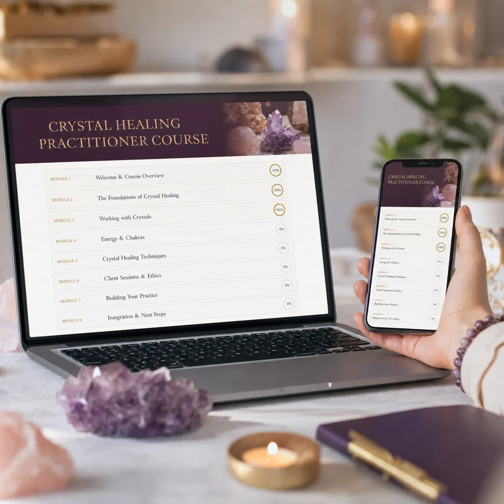 The complete course: 8 modules and 42 lessons in the Lithos platform